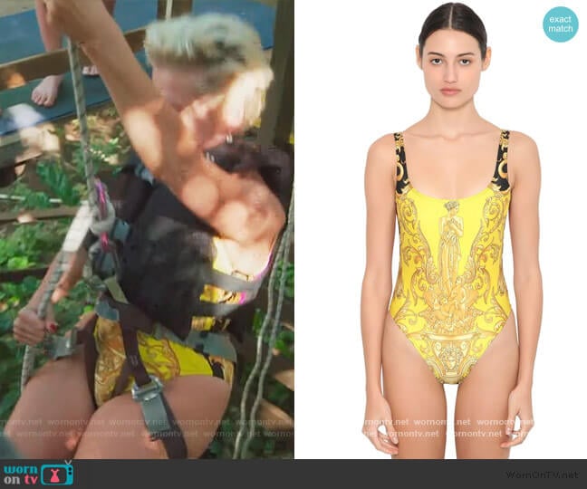 Lycra One Piece Swimsuit by Versace worn by Dorinda Medley on The Real Housewives of New York City