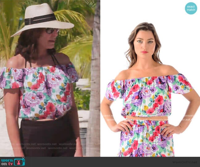 Salsa Top by Walker and Wade worn by Luann de Lesseps on The Real Housewives of New York City