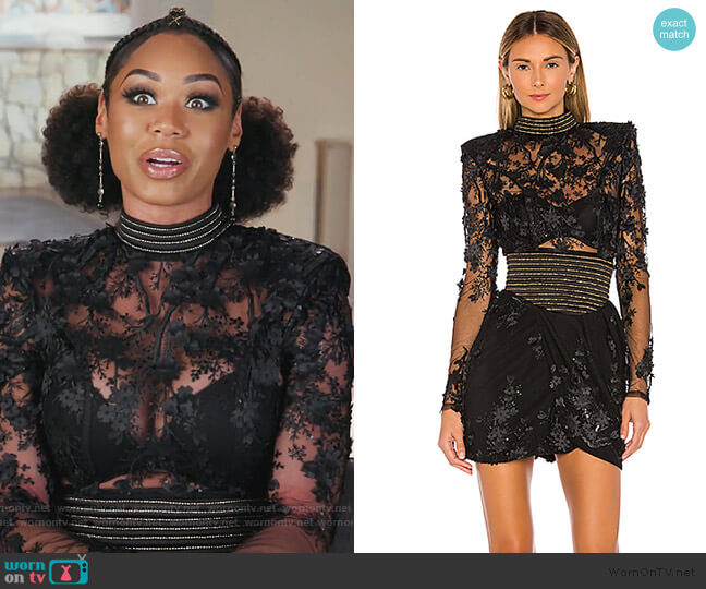 Mulwala Mini Dress by Zhivago worn by Monique Samuels  on The Real Housewives of Potomac