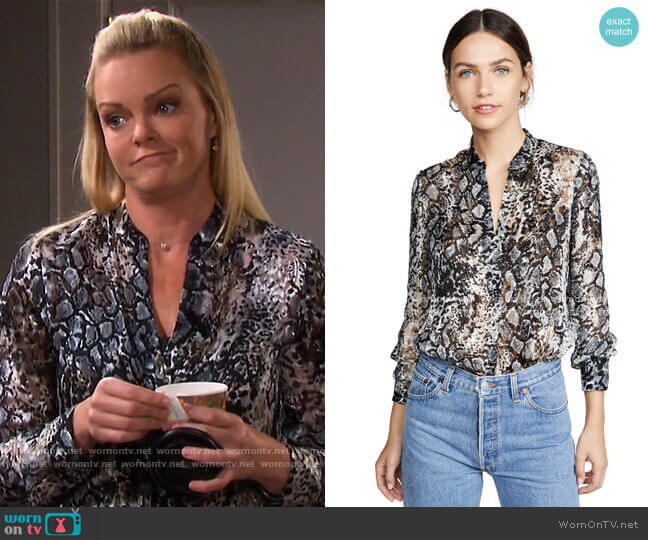 Amos Tunic by Alice + Olivia worn by Belle Brady (Martha Madison) on Days of our Lives