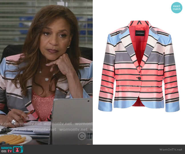 Taffeta Jacket by Emporio Armani worn by Catherine Avery (Debbie Allen) on Greys Anatomy