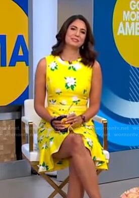 Cecilia's yellow floral dress on Good Morning America