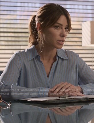 Chloe’s blue striped blouse on Lucifer