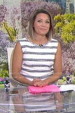 Dylan’s white and grey striped dress on Today