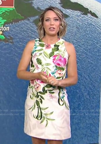 Dylan’s white floral sleeveless dress on Today
