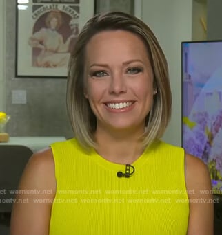 Dylan’s yellow ribbed sleeveless top on Today