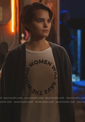 Elodie’s Women Save the World tee on Trinkets