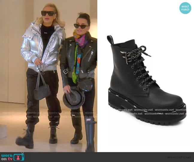 Leather Combat Boots by Fendi worn by Dorit Kemsley on The Real Housewives of Beverly Hills