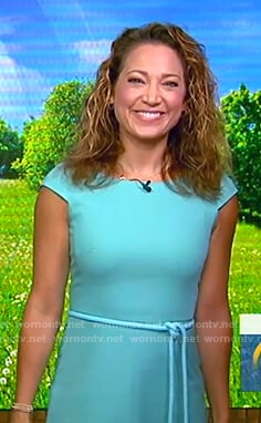 Ginger’s green belted dress on Good Morning America