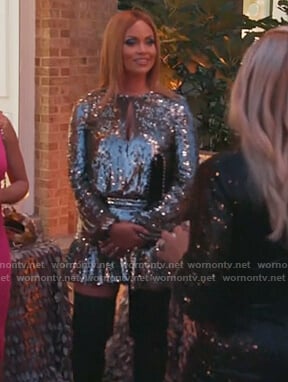 Gizelle’s sequin mini dress on The Real Housewives of Potomac