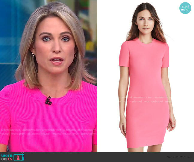 Jersey Mini Dress by Helmut Lang worn by Amy Robach on Good Morning America