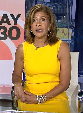 Hoda’s yellow sleeveless dress on Today