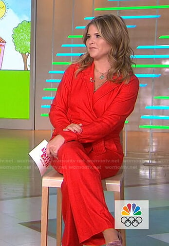 Jenna’s red wrap jumpsuit on Today