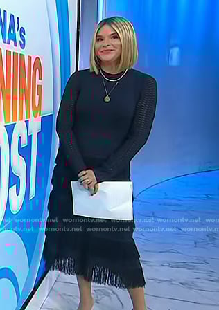 Jenna's black knit midi dress on Today