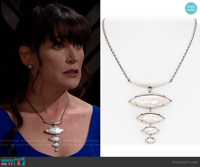 Kendra Scott Morris Bib Necklace worn by Quinn Fuller (Rena Sofer) on The Bold and the Beautiful