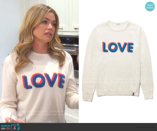 The Love Sweater by Kule worn by Denise Richards on The Real Housewives of Beverly Hills