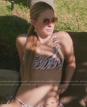 Leah's tiger stripe bikini on The Real Housewives of New York City