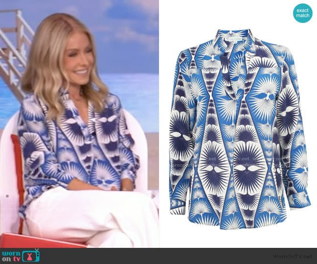 Kim Blouse by Lotty B worn by Kelly Ripa on Live with Kelly and Mark