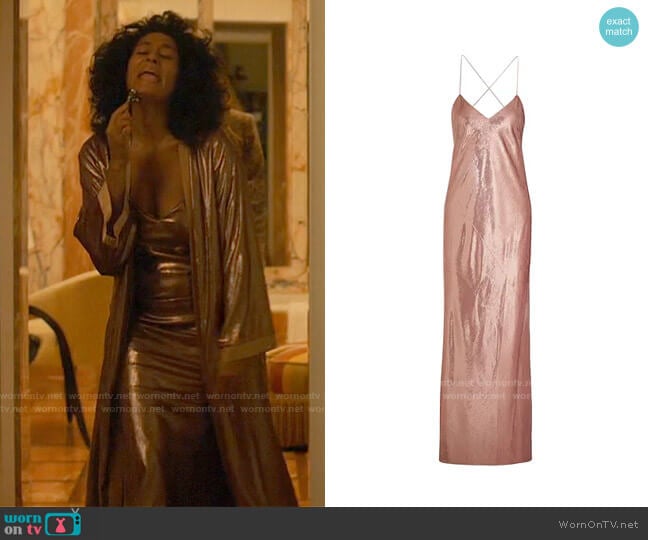 Michelle Mason Metallic velvet gown worn by Grace Davis (Tracee Ellis Ross) on The High Note