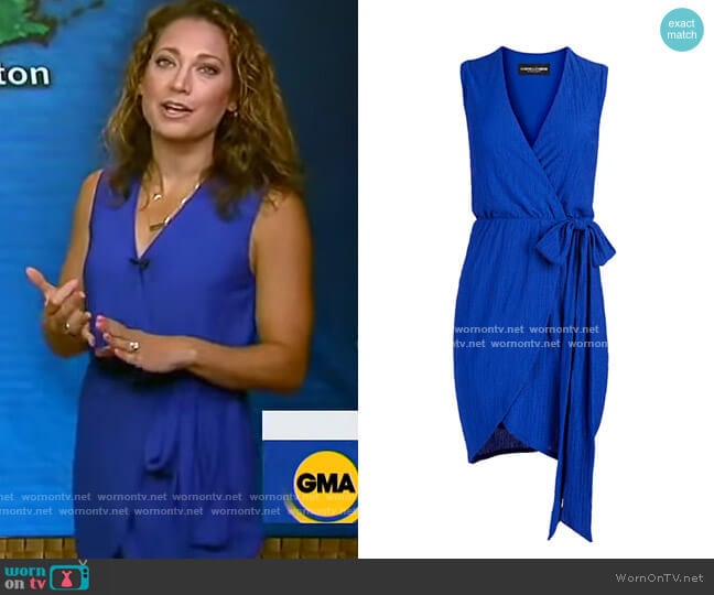 Sleeveless Wrap Dress - Gabrielle Union Collection by New York & Company worn by Ginger Zee on Good Morning America