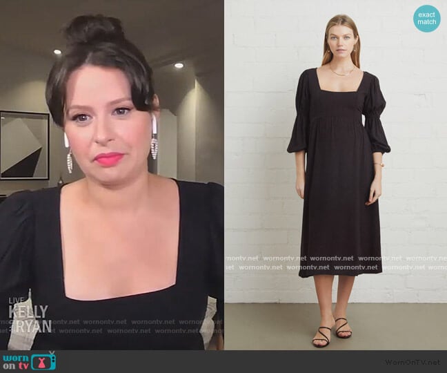 Linen Doreen Dress by Rachel Pally worn by Katie Lowes on Live with Kelly and Ryan