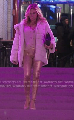 Ramona's pink metallic jeans on The Real Housewives of New York City