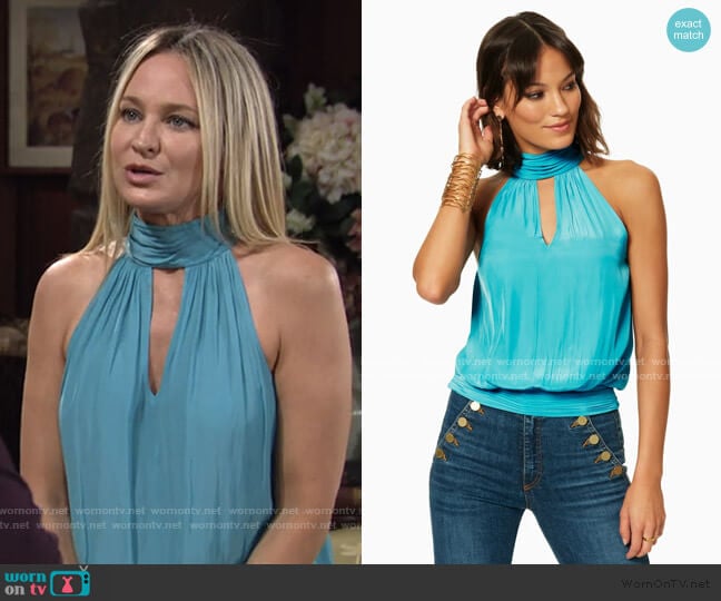 Victoria Top by Ramy Brook worn by Sharon Newman (Sharon Case) on The Young and the Restless