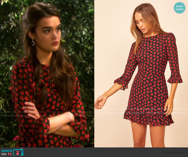 Doutzen Minidress by Reformation worn by Paige Larson (True O'Brien) on Days of our Lives