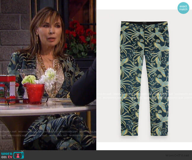 Textured Jacquard Trousers by Scotch & Soda worn by Kate Roberts (Lauren Koslow) on Days of our Lives