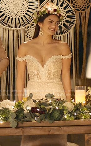 Tala's wedding dress on Palm Springs