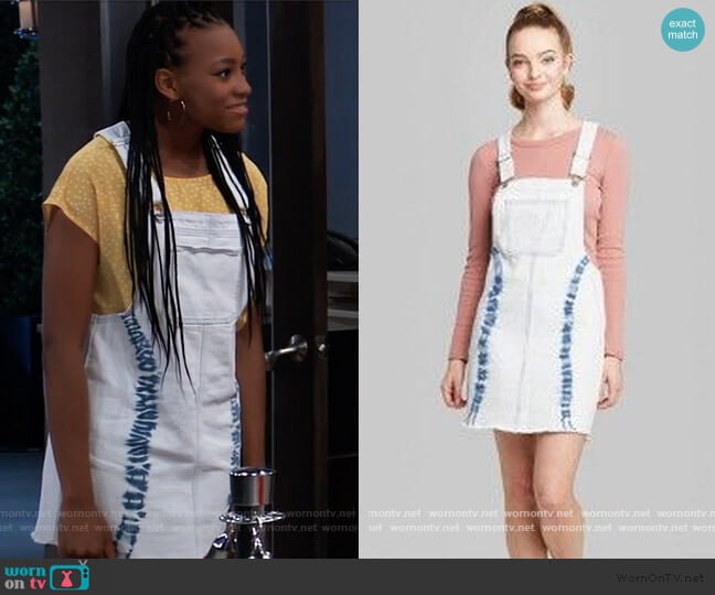 Tie Dye Pinafore Dress by Target worn by Trina (Sydney Mikayla) on General Hospital