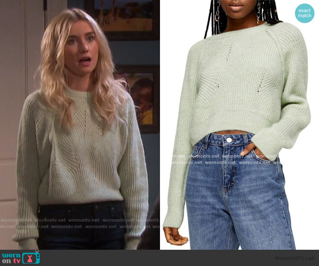WornOnTV: Claire’s mint ribbed sweater on Days of our Lives | Isabel ...