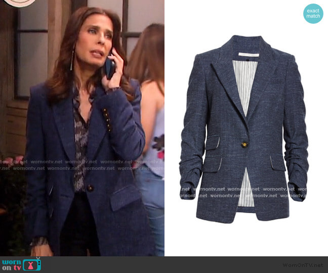 Martel Herringbone Dickey Jacket by Veronica Beard worn by Hope Williams (Kristian Alfonso) on Days of our Lives