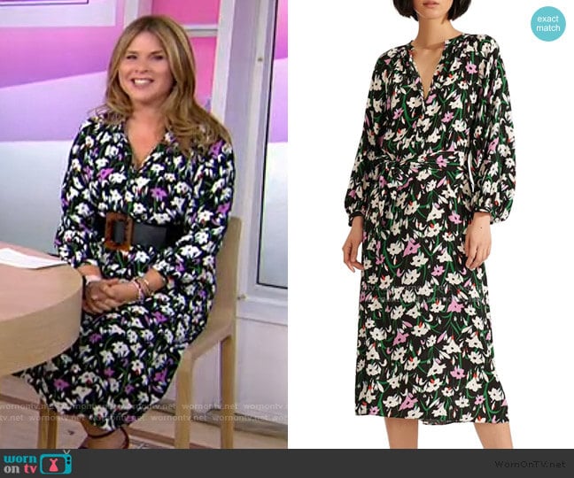 WornOnTV: Jenna’s black floral dress on Today | Jenna Bush Hager ...