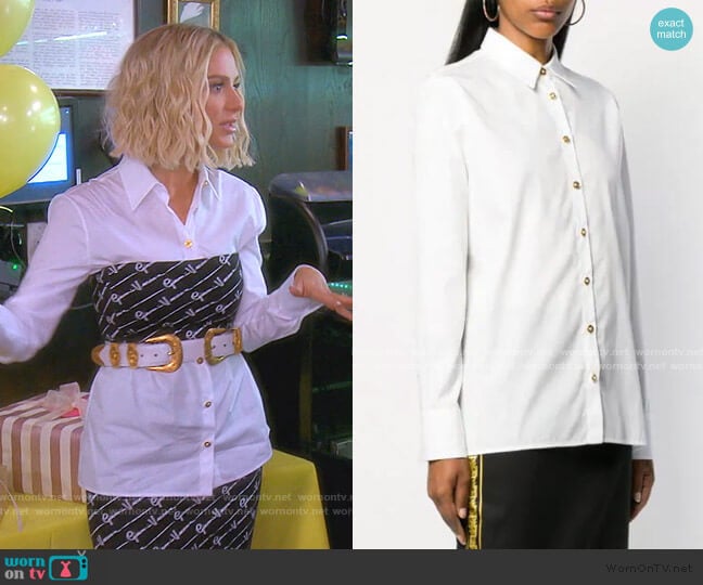 Button-Down Shirt by Versace worn by Dorit Kemsley on The Real Housewives of Beverly Hills