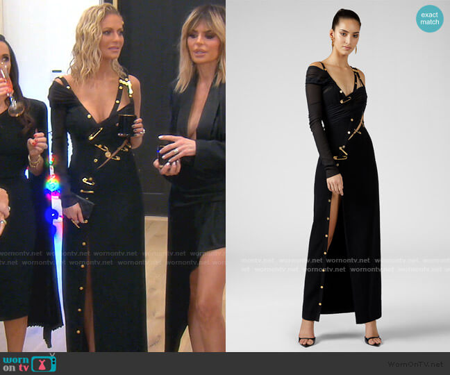 Safety Pin Evening Dress by Versace worn by Dorit Kemsley  on The Real Housewives of Beverly Hills