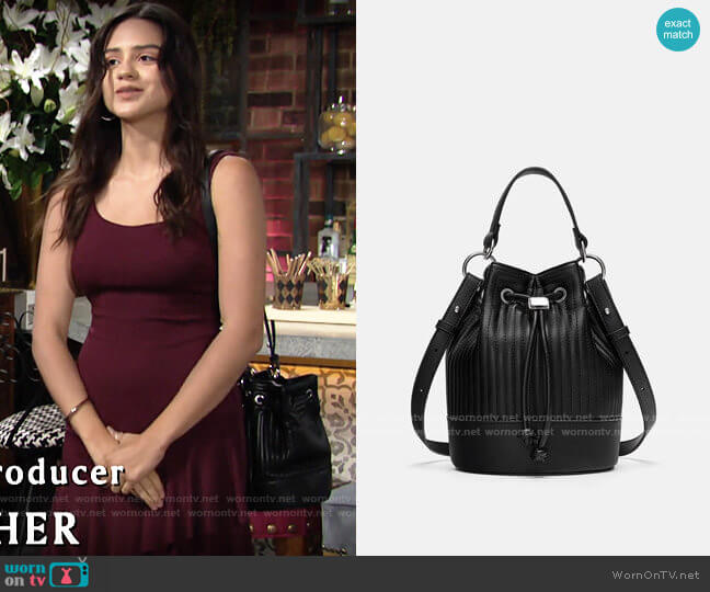 Zara Quilted Mini Bag worn by Lola Rosales (Sasha Calle) on The Young and the Restless