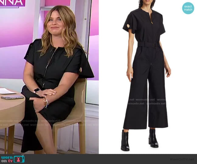 WornOnTV: Jenna’s black zip front jumpsuit on Today | Jenna Bush Hager ...