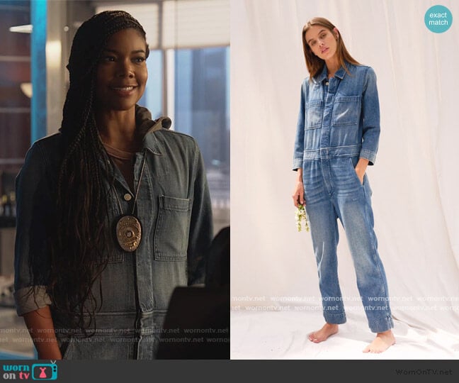 gabrielle union denim jumpsuit