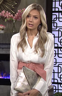 Abby’s white button down blouse on The Young and the Restless