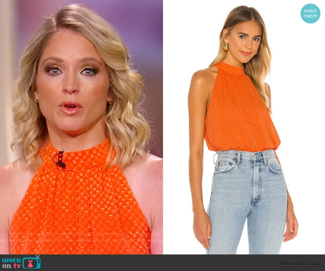 Liana Geometric Top by Alice + Olivia worn by Sara Haines on The View