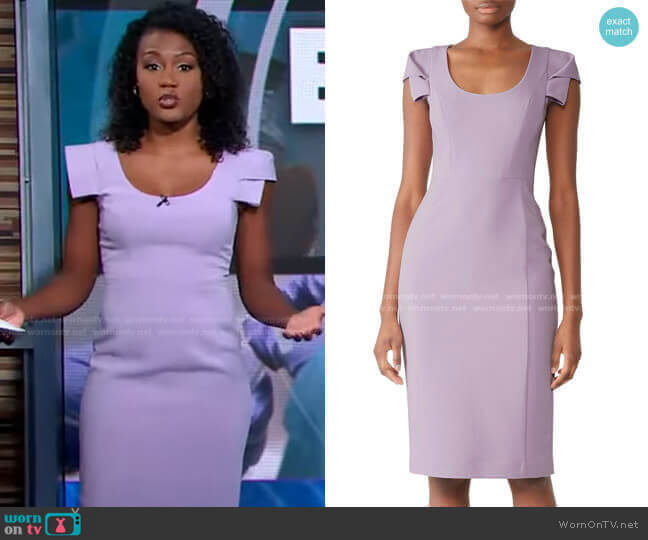 WornOnTV: Janai’s lilac cap sleeve dress on Good Morning America ...