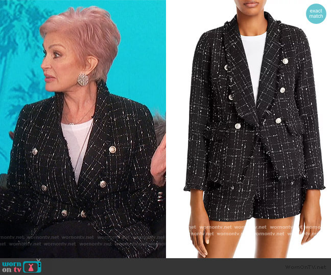 Tweed Blazer by Aqua worn by Sharon Osbourne on The Talk