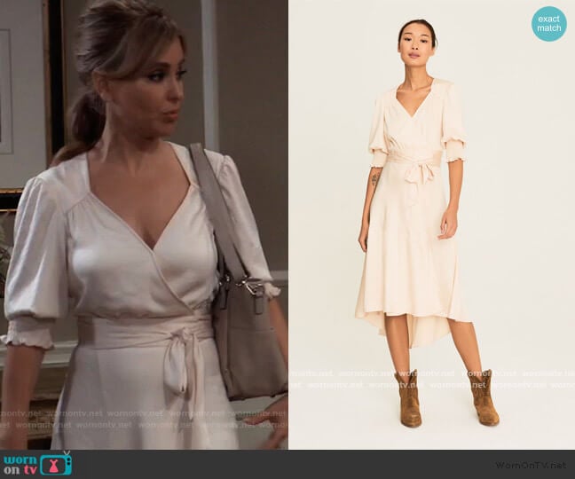 Game Wrap Dress by Ba&sh worn by Olivia Falconeri (Lisa Lo Cicero) on General Hospital