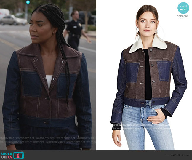 WornOnTV: Sydney’s colorblock denim jacket on LA’s Finest | Gabrielle ...