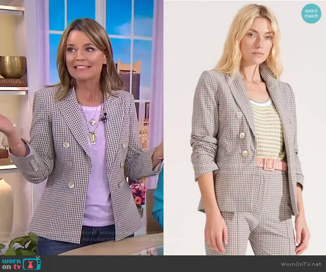 Cosette Dickey Jacket by Veronica Beard worn by Savannah Guthrie  on Today