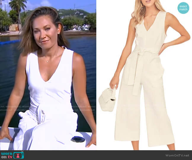 Daydream Sleeveless Jumpsuit by ASTR the Label worn by Ginger Zee on Good Morning America