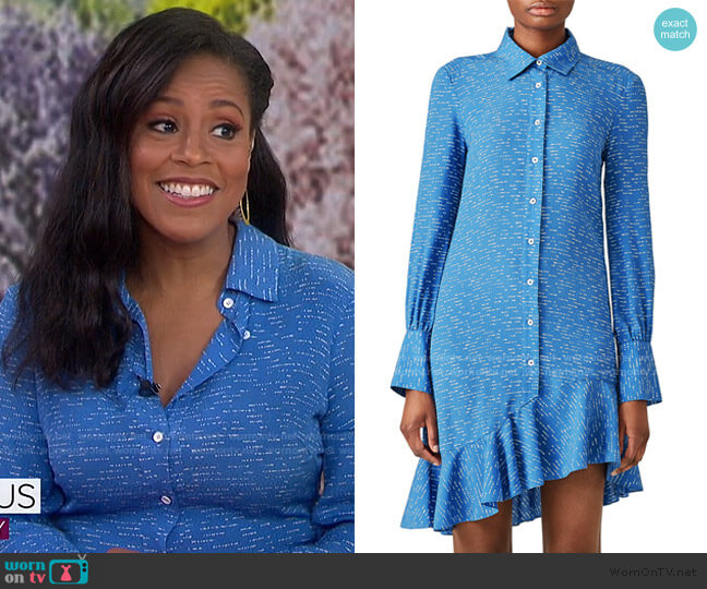 WornOnTV: Sheinelle’s blue printed shirtdress on Today | Sheinelle ...
