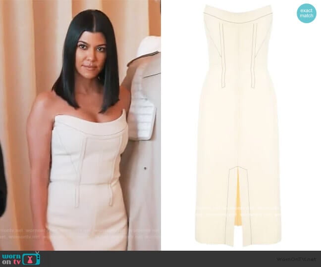 Convex Bustier Dress by Dion Lee worn by Kourtney Kardashian on Keeping Up with the Kardashians