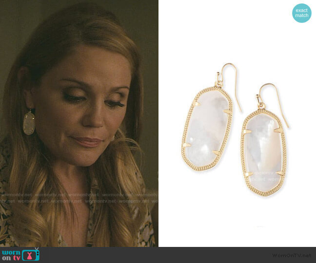 Elle Earrings by Kendra Scott worn by Debbie Wesley (Virginia Williams) on Teenage Bounty Hunters